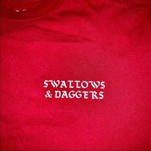 Red long sleeved shirt